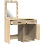 Mesa de tocador con cajón 2 pcs Marrón 50 x 41 x 135 cm