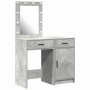 Mesa de tocador con cajón 2 pcs Gris 50 x 41 x 135 cm