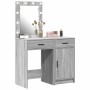 Mesa de tocador con cajón 2 pcs Gris 50 x 41 x 135 cm