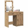 Mesa de tocador con cajón 2 pcs Marrón 50 x 41 x 135 cm