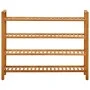 Shoerack with 4 solid oak wood shelves 100x27x80 cm by vidaXL, Shoe racks and shoe organizers - Ref: Foro24-331750, Price: 15...