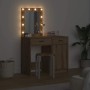 Mesa de tocador con cajón 2 pcs Marrón 50 x 41 x 135 cm