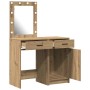 Mesa de tocador con cajón 2 pcs Marrón 50 x 41 x 135 cm