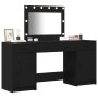 Mesa de tocador con cajón 3 pcs Negro 40 x 41 x 75 cm