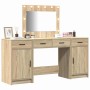 Mesa de tocador con cajón 3 pcs Marrón 40 x 41 x 75 cm