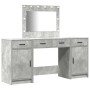 Mesa de tocador 3 pcs Gris 40 x 41 x 75 cm Madera contrachapada