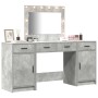 Mesa de tocador 3 pcs Gris 40 x 41 x 75 cm Madera contrachapada