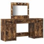 Mesa de tocador con cajón 3 pcs Marrón 40 x 41 x 75 cm