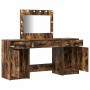 Mesa de tocador con cajón 3 pcs Marrón 40 x 41 x 75 cm