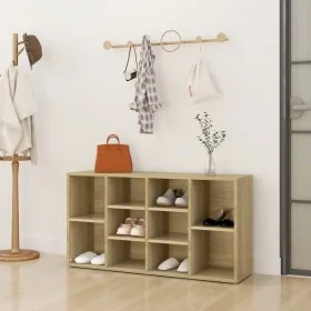 Banco zapatero contrachapada color roble 103x30x54,5 cm by vidaXL, Shoe racks and shoe organizers - Ref: Foro24-803293, Price...