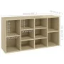 Banco zapatero contrachapada color roble 103x30x54,5 cm by vidaXL, Shoe racks and shoe organizers - Ref: Foro24-803293, Price...