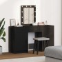 Mesa de tocador con cajón 3 pcs Negro 50 x 41 x 135 cm