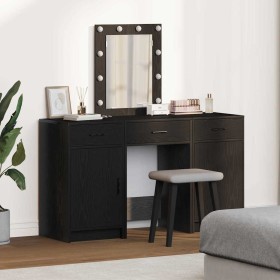 Mesa de tocador con cajón 3 pcs Negro 50 x 41 x 135 cm