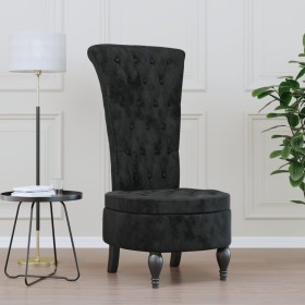 Sessel mit hoher Rückenlehne und schwarzen Samtknöpfen von vidaXL, Einfache Stühle - Ref: Foro24-352468, Preis: 143,87 €, Rab...