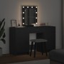 Mesa de tocador con cajón 3 pcs Negro 50 x 41 x 135 cm