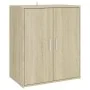 Sonoma oak engineered wood shoe rack cabinet 60x35x70 cm by vidaXL, Shoe racks and shoe organizers - Ref: Foro24-808921, Pric...