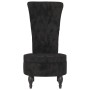 Sillón de respaldo alto con botones terciopelo negro de vidaXL, Sillas poltrona - Ref: Foro24-352468, Precio: 143,87 €, Descu...