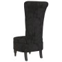 Sillón de respaldo alto con botones terciopelo negro de vidaXL, Sillas poltrona - Ref: Foro24-352468, Precio: 143,87 €, Descu...