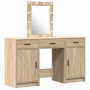 Mesa de tocador con cajón 3 pcs Marrón 50 x 41 x 135 cm