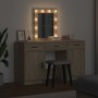 Mesa de tocador con cajón 3 pcs Marrón 50 x 41 x 135 cm