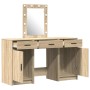 Mesa de tocador con cajón 3 pcs Marrón 50 x 41 x 135 cm