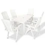 Garden dining set 7 pieces white plastic by vidaXL, Garden sets - Ref: Foro24-275075, Price: 629,41 €, Discount: %