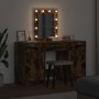 Mesa de tocador con cajón 3 pcs Marrón 50 x 41 x 135 cm