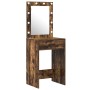 Mesa de tocador con cajón 3 pcs Marrón 50 x 41 x 135 cm