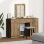 Mesa de tocador con cajón 3 pcs Marrón 50 x 41 x 135 cm