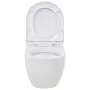 Wand-WC mit verstecktem Keramik-Spülkasten weiß von vidaXL, Badezimmer - Ref: Foro24-275791, Preis: 328,76 €, Rabatt: %