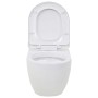 Wand-WC mit verstecktem Keramik-Spülkasten weiß von vidaXL, Badezimmer - Ref: Foro24-275791, Preis: 306,77 €, Rabatt: %