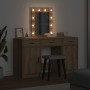 Mesa de tocador con cajón 3 pcs Marrón 50 x 41 x 135 cm