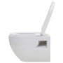 Wand-WC mit verstecktem Keramik-Spülkasten weiß von vidaXL, Badezimmer - Ref: Foro24-275791, Preis: 306,77 €, Rabatt: %