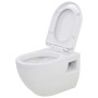 Wand-WC mit verstecktem Keramik-Spülkasten weiß von vidaXL, Badezimmer - Ref: Foro24-275791, Preis: 306,77 €, Rabatt: %