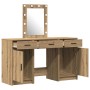 Mesa de tocador con cajón 3 pcs Marrón 50 x 41 x 135 cm