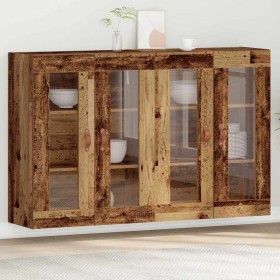 Armario de pared 2 pcs Madera vieja 69.5 x 34 x 90 cm