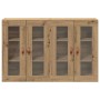 Armario de pared 2 pcs Roble artisan 69.5 x 34 x 90 cm