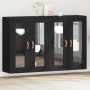 Armario de pared 2 pcs Roble negro 69.5 x 34 x 90 cm