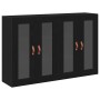 Armario de pared 2 pcs Roble negro 69.5 x 34 x 90 cm