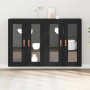 Armario de pared 2 pcs Roble negro 69.5 x 34 x 90 cm