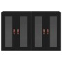 Armario de pared 2 pcs Roble negro 69.5 x 34 x 90 cm