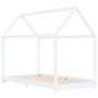 Estructura de cama infantil madera maciza pino blanco 90x200 cm