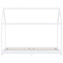 Estructura de cama infantil madera maciza pino blanco 90x200 cm