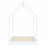 Estructura de cama infantil madera maciza pino blanco 90x200 cm
