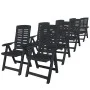 Neuner-Set Garten-Essgruppe aus anthrazitgrauem Kunststoff. von vidaXL, Gartensets - Ref: Foro24-276181, Preis: 770,21 €, Rab...