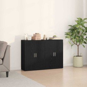 Vitrina Roble negro 60 x 31 x 84 cm Madera contrachapada