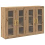 Armario de pared 2 pcs Roble artisan 69.5 x 34 x 90 cm