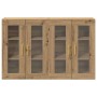 Armario de pared 2 pcs Roble artisan 69.5 x 34 x 90 cm