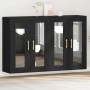 Armario de pared 2 pcs Roble negro 69.5 x 34 x 90 cm