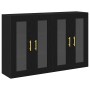 Armario de pared 2 pcs Roble negro 69.5 x 34 x 90 cm